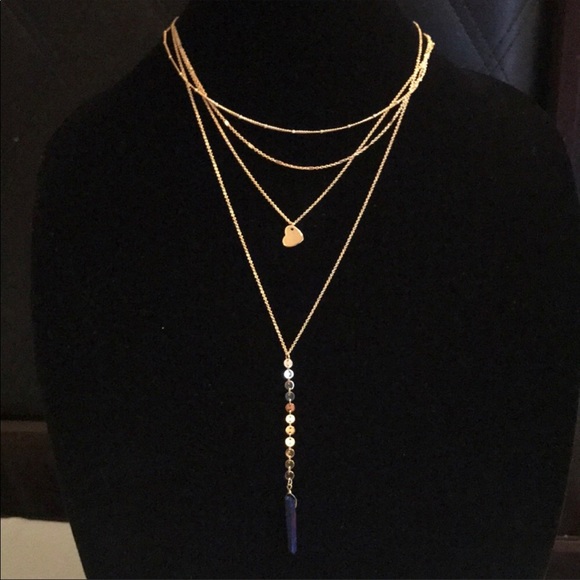 Jewelry - Sapphire Layered Stone Necklace